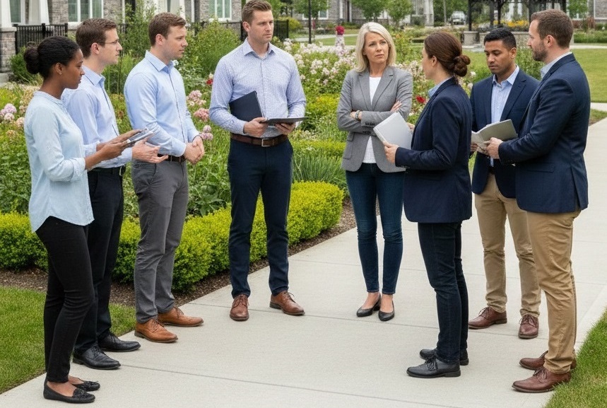 Outdoor board meeting