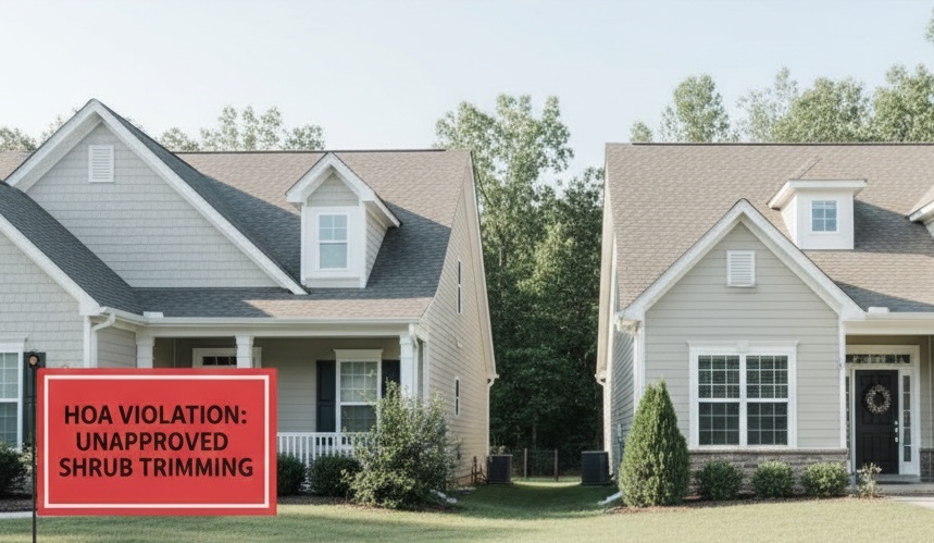 Landscaping with unclear violation